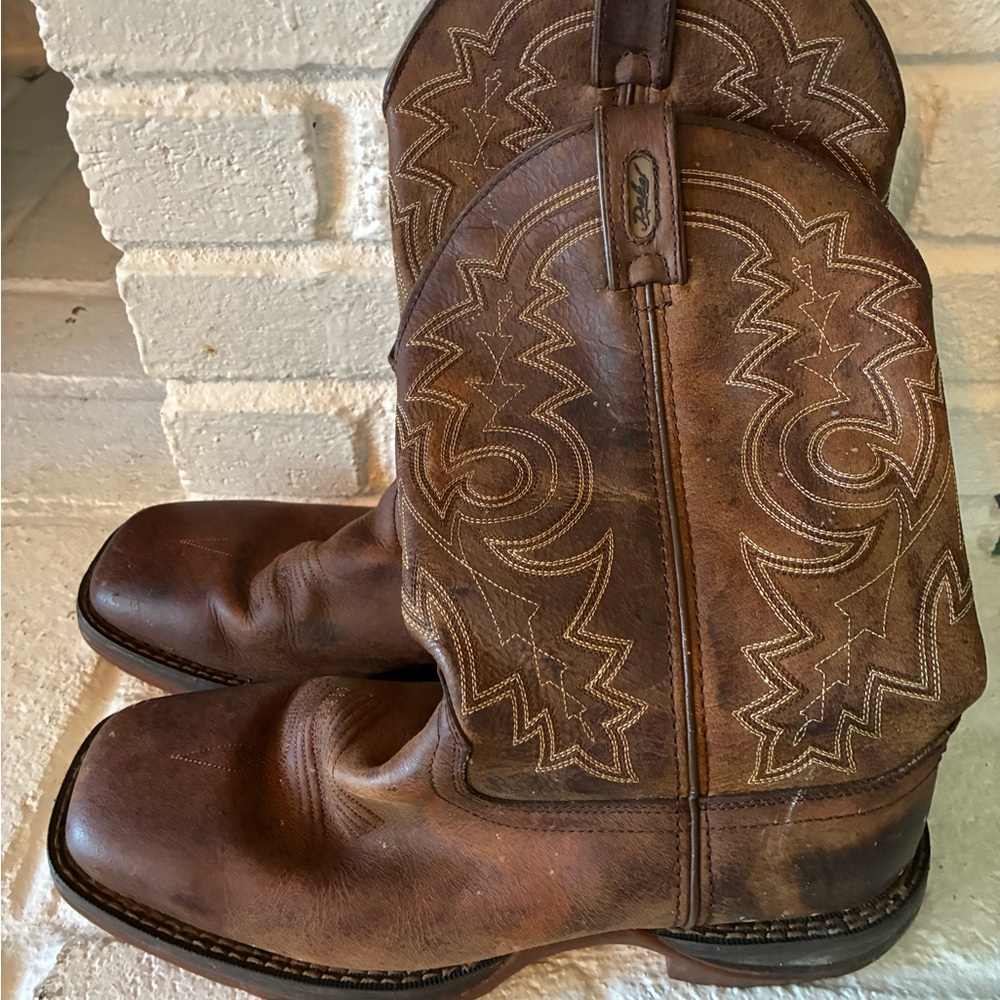 Brown Leather Western Boots Durango Rebel DB4443 men’s 12” western USA 9.5
